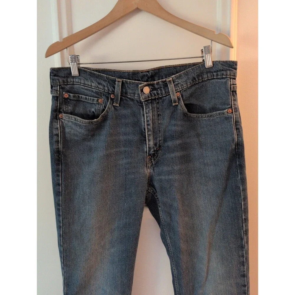 Levis 514 Jeans Mens 34x30 Straight Regular Fit Medium Wash Blue Stretch Classic